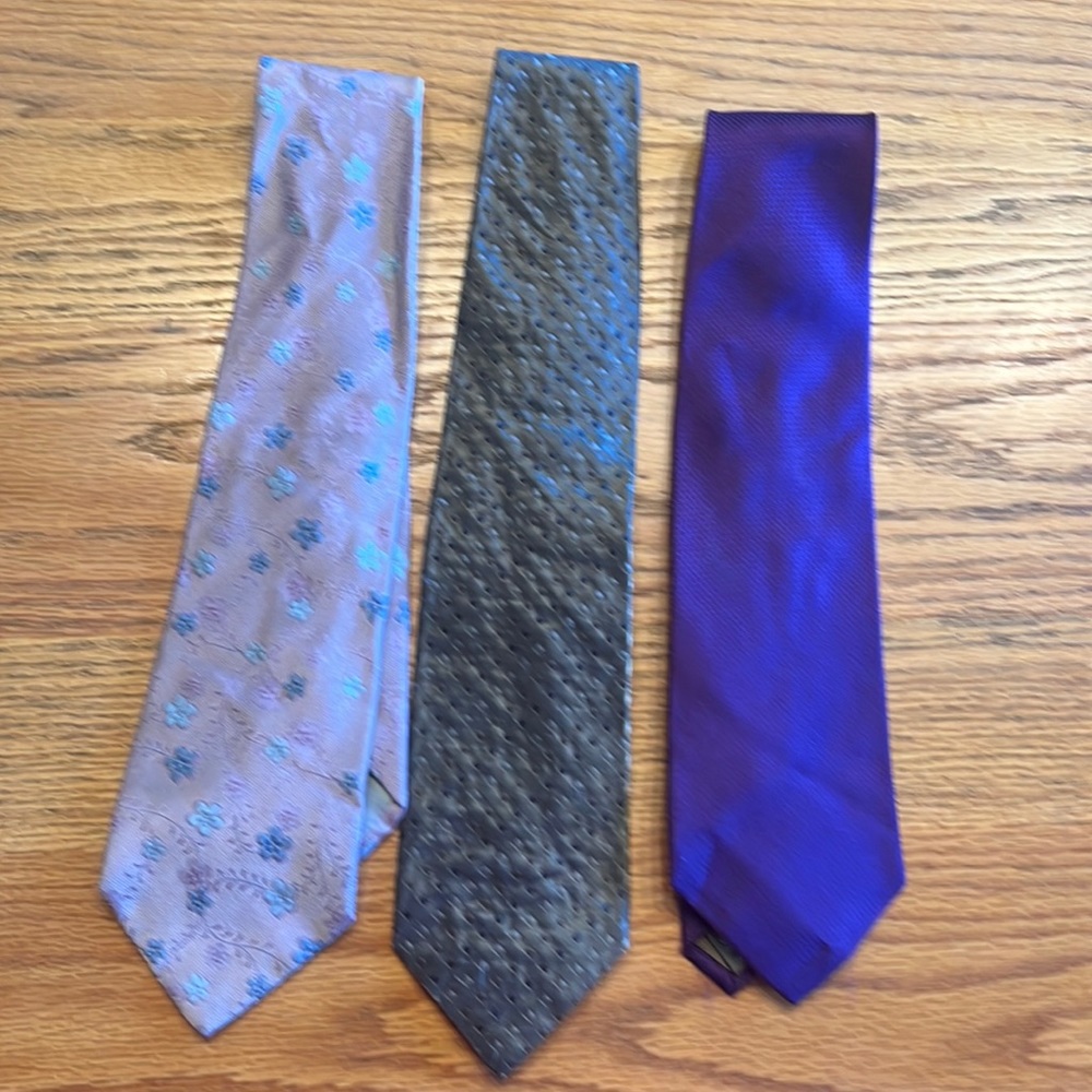 Lot of 3 vintage Silk ties for men